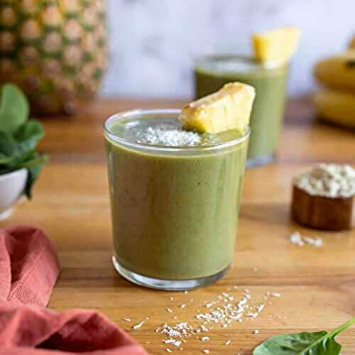 Pineapple Banana Spinach Smoothie