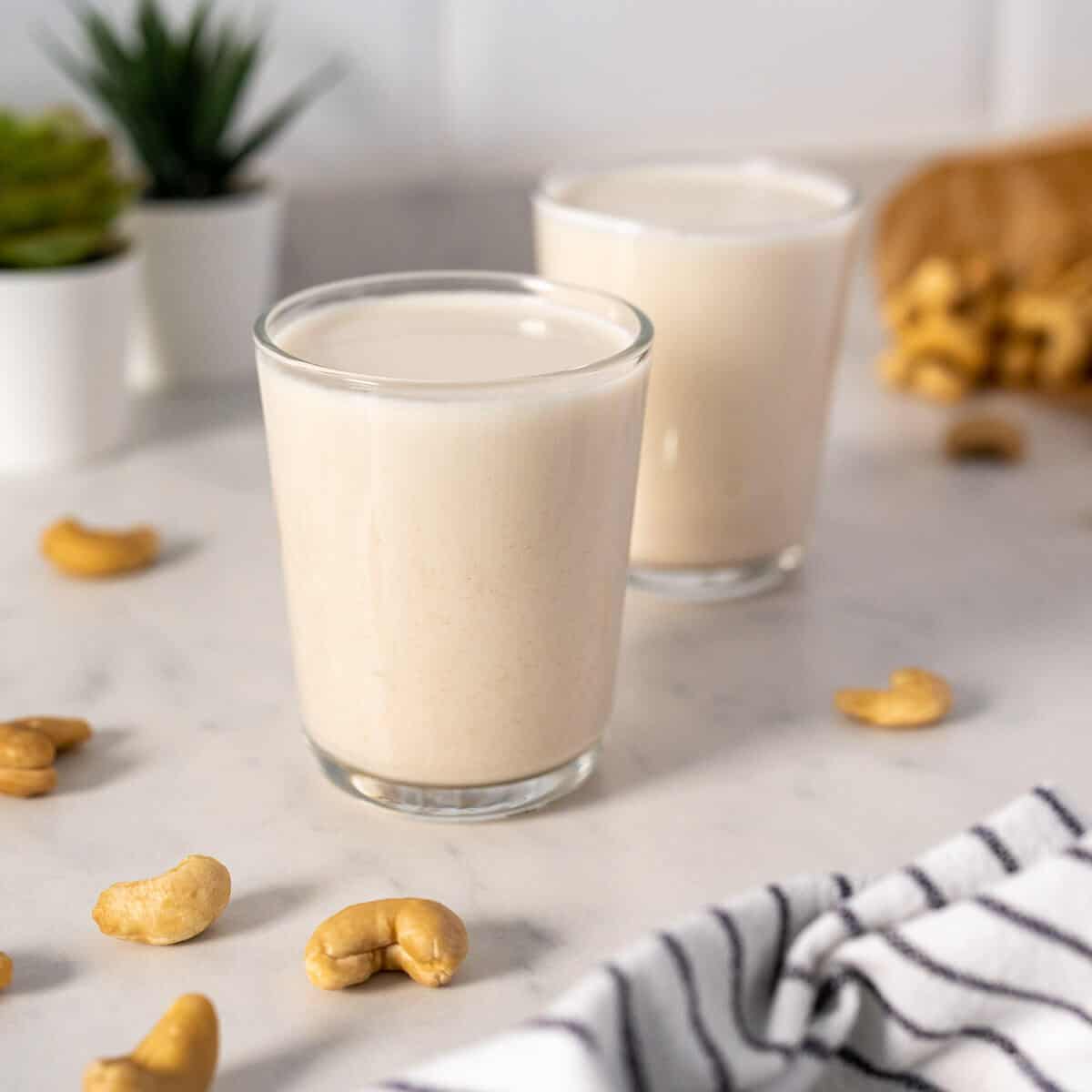 Homemade Cashew Milk Recipe with Slow Juicer or Blender