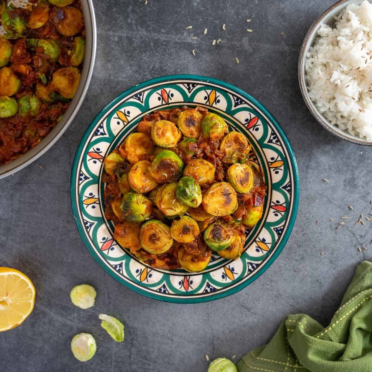 Indian Style Brussels Sprouts Curry