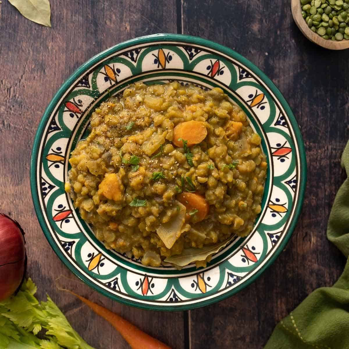 Medieval Green Pea Pottage (Thick Pease Soup)