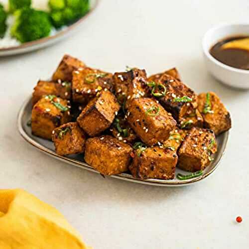 Vegan Crispy Teriyaki Tofu (Air fried & Baked Methods)