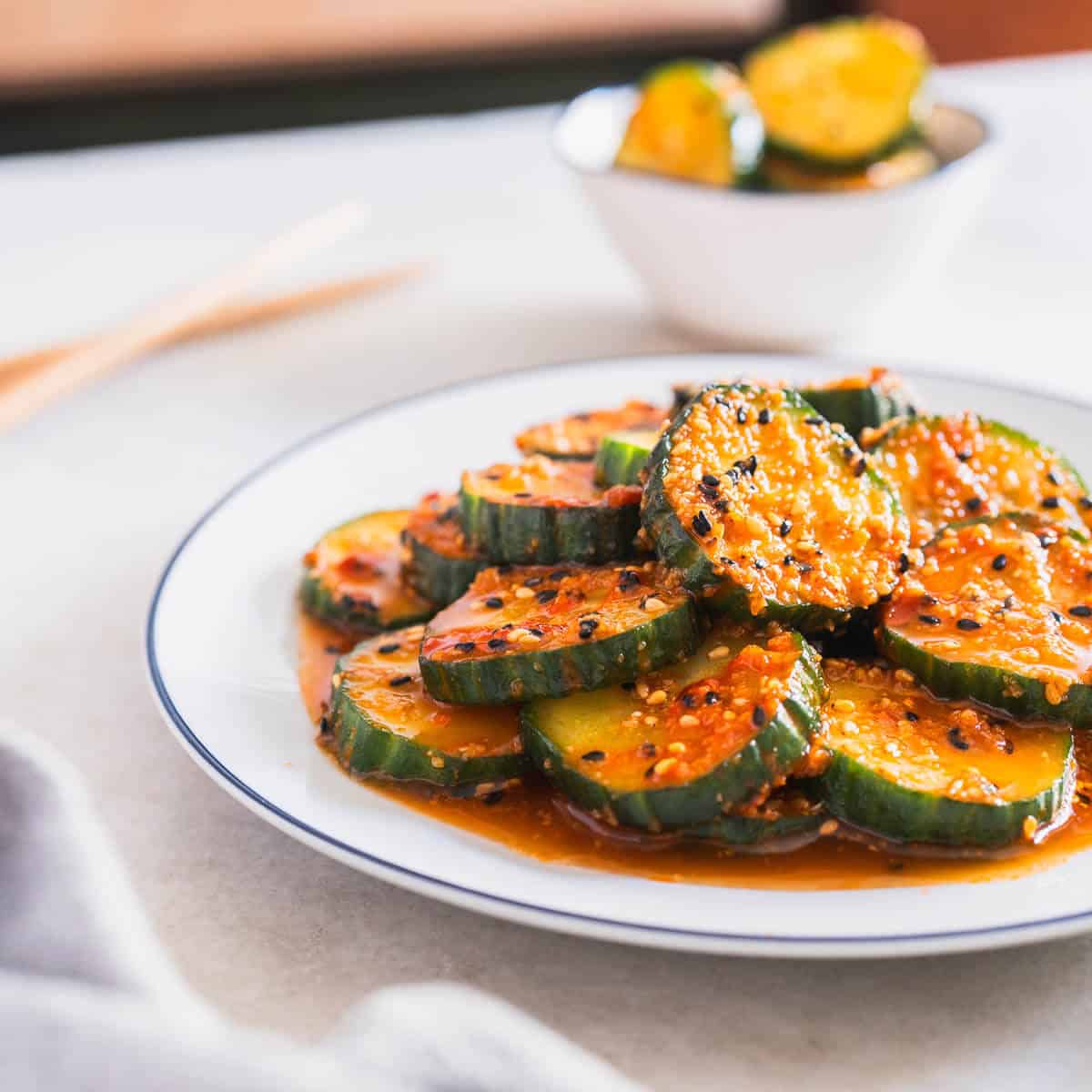 Spicy Korean Cucumber Salad Recipe