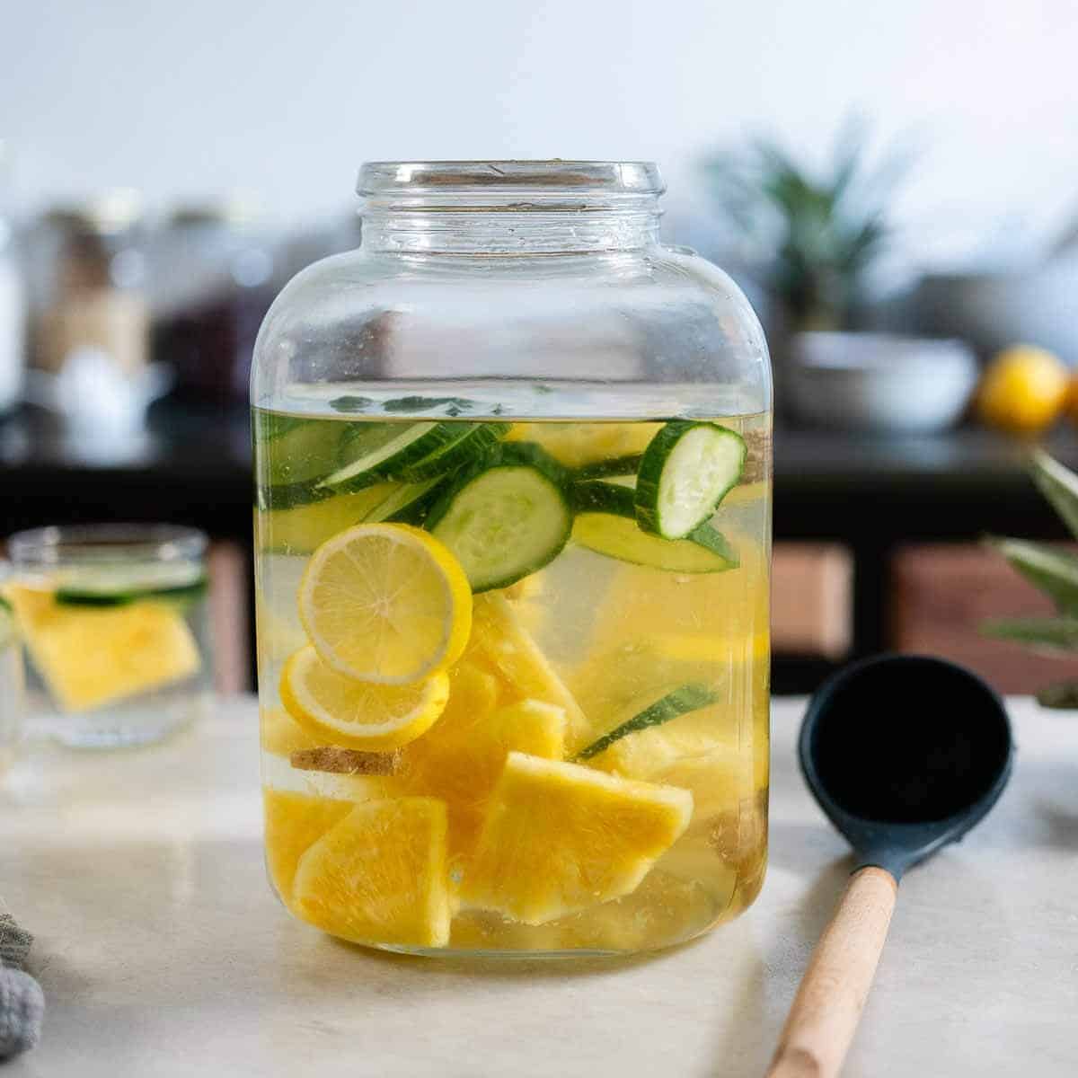 Pineapple Ginger Cucumber Lemon Water Recipe