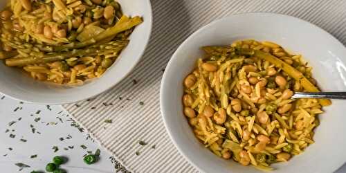 White Bean Orzo Stew