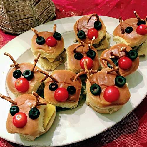 Miniature Reindeer Christmas Burgers