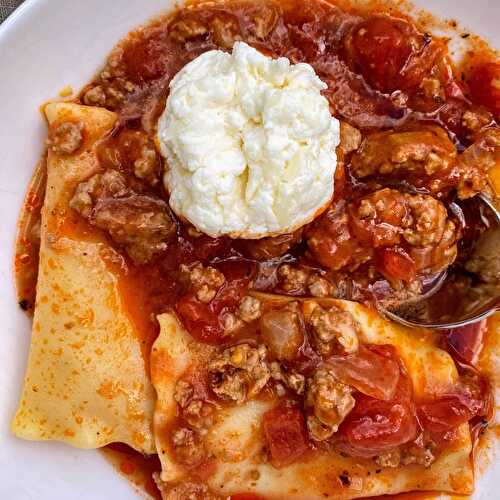 🥣 The Best One Pot Lasagna Soup