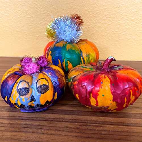 Fun with Melting Crayons on Pumpkins