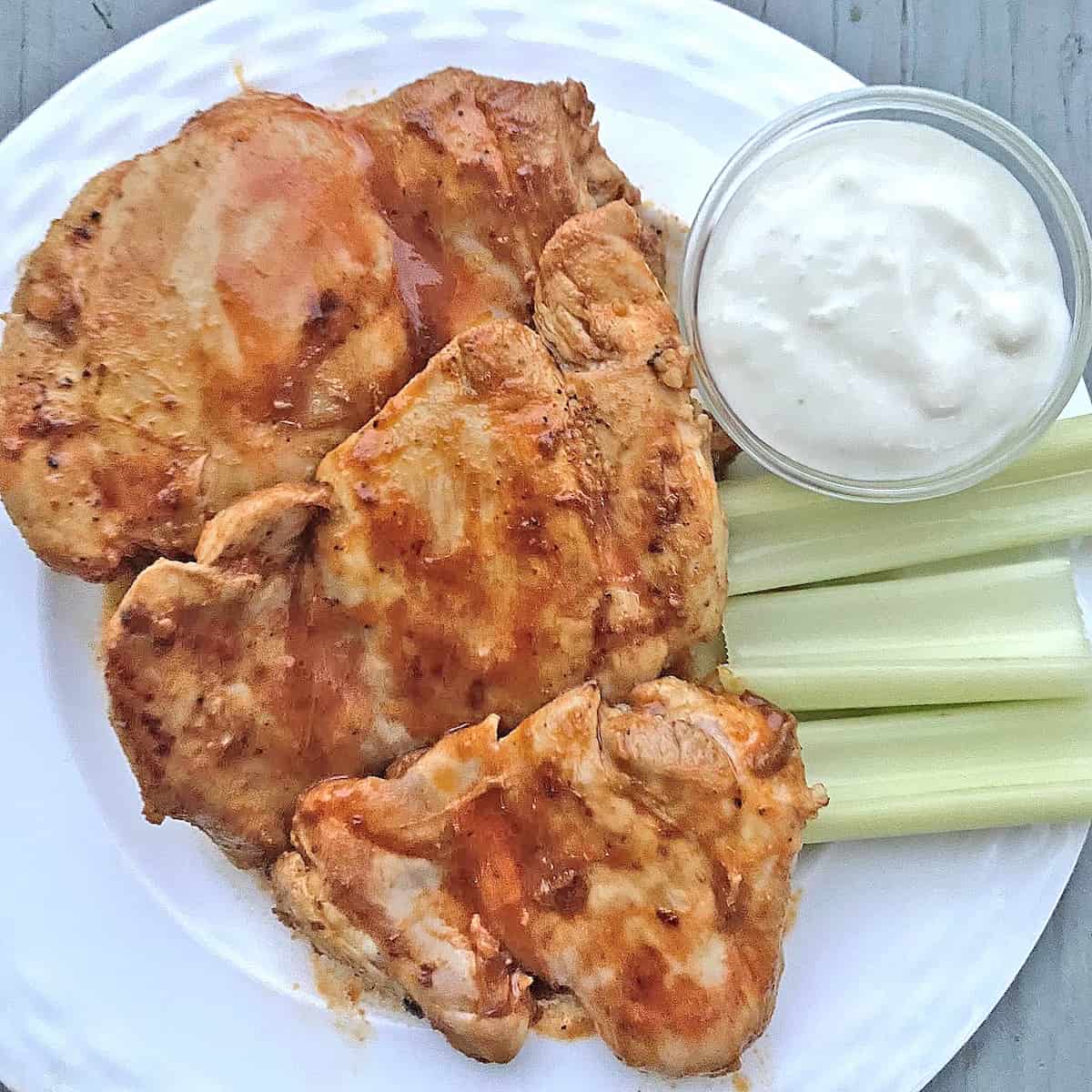 Quick Buffalo Chicken Thighs