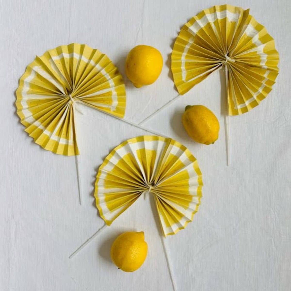 Lemon Paper Fan