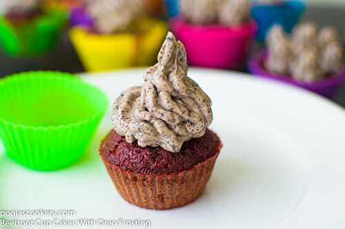 Beetroot Cup Cakes With Oreo Frosting