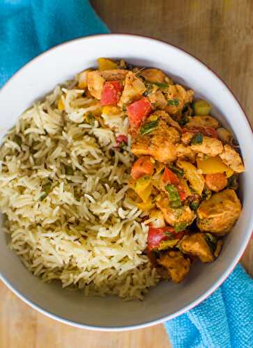 Chicken and Rice in a Bowl Recipe - Pooja's Cookery