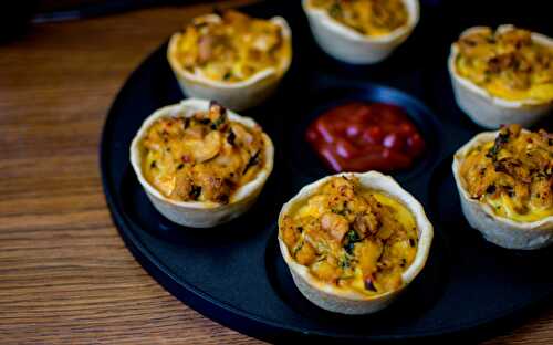 Chicken & Egg Cups : Simple Appetizer recipe - Pooja's Cookery