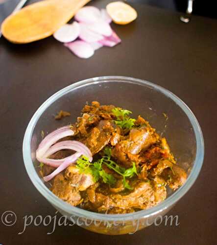 Chicken Liver Masala Fry |Kaleji Fry Recipe - Pooja's Cookery