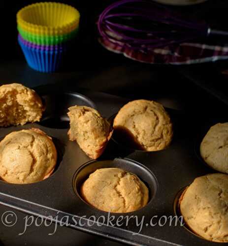Eggless Apple Cupcakes Recipe - Pooja's Cookery