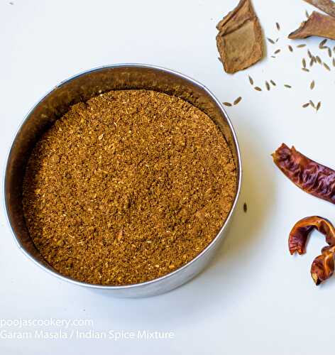 Garam Masala / Indian Spice Mixture Recipe - Pooja's Cookery