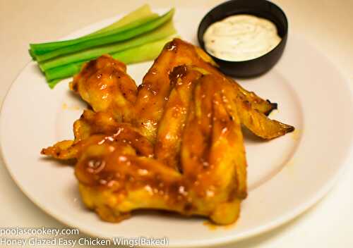 Honey Glazed Easy Chicken Wings(Baked) Recipe - Pooja's Cookery