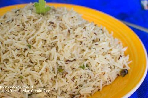 Jeera Rice / Indian Cumin Rice Recip - Pooja's Cookery