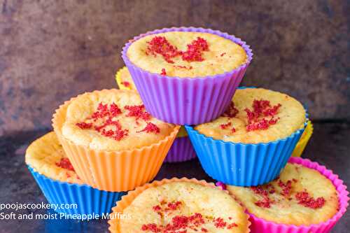 Moist Pineapple Muffins Recipe - Pooja's Cookery