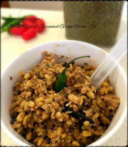 Moong Usal / Sprouted Green Gram Stew