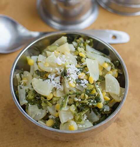 Mulyachi Bhaji/Radish Vegetable Recipe - Pooja's Cookery