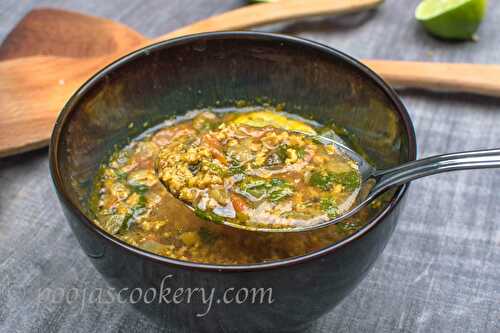 Mutton Kheema Soup / Ground Goat Soup Recipe - Pooja's Cookery