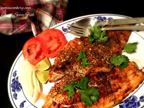 Quick Spicy Fish Recipe - Pooja's Cookery