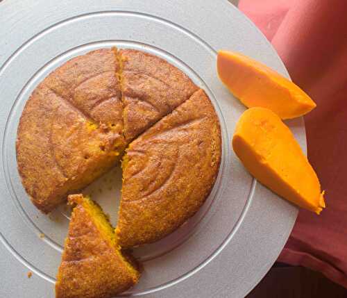 Rawa Mango Cake / Eggless Mango Sooji Cake - Pooja's Cookery