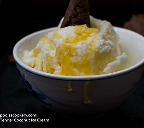 Tender Coconut Ice Cream Recipe - Pooja's Cookery