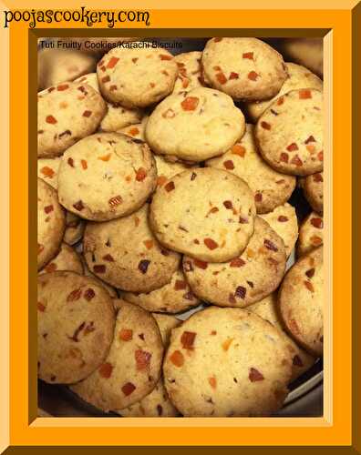 Tuti Fruitty Cookies or Karachi Biscuits Recipe