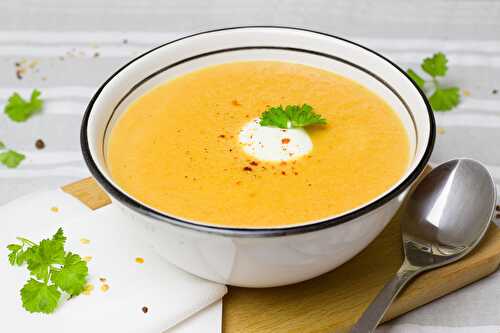Browned vegetables soup