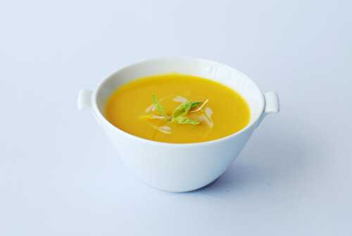 Carrot soup with coconut milk
