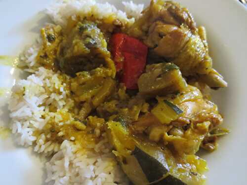 Chicken Colombo with West Indian flavor