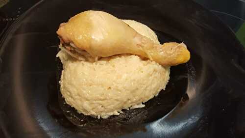 Chicken drumstick and rice