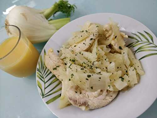 Chicken with fennel and orange juice