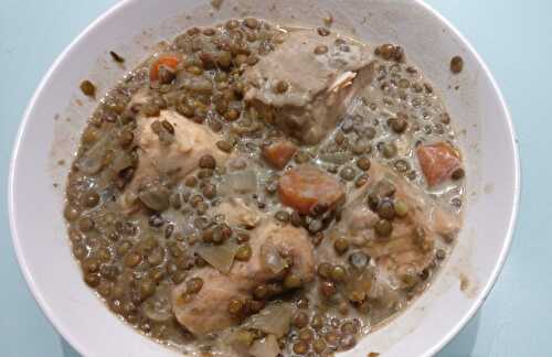 Lentils and salmon