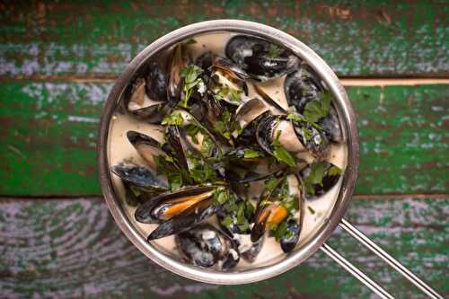 Mussels and Roquefort