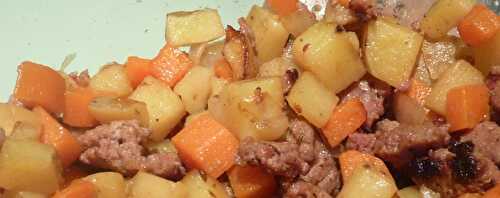 Pork chops and vegetable pan