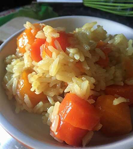 Rice with carrots and curry from Elodie