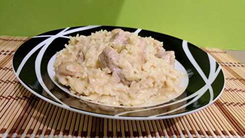 Risotto with pork and mustard