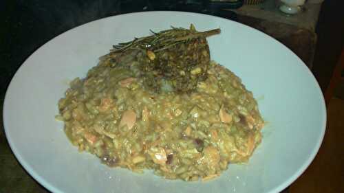 Risotto with smoke trout