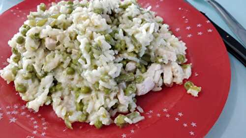 Risotto with turkey, 2 vegetables and mustard