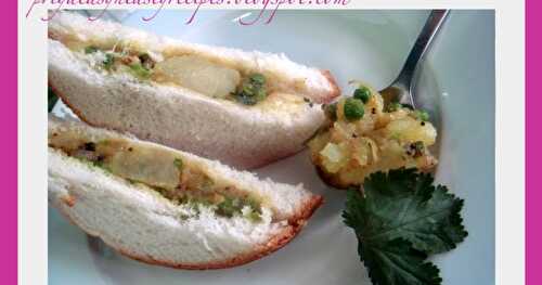 Aloo Peas Masala Sandwich