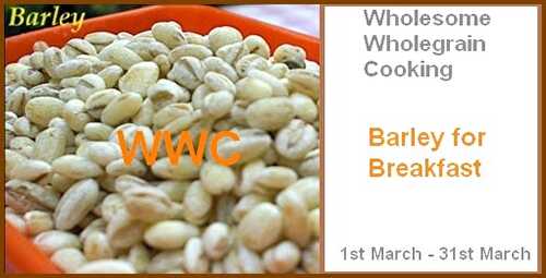 Announcing Wholesome Wholegrain Cooking -Barley For Breakfast