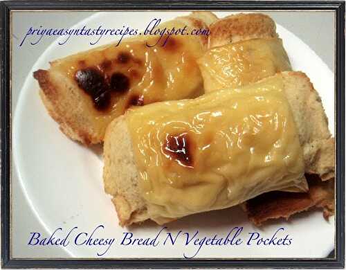 Baked Cheesy Bread N Vegetable Pockets