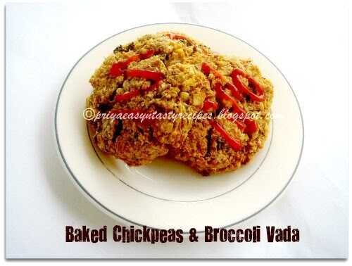 Baked Chickpeas & Broccoli Vada