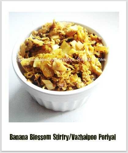 Banana Blossom Stirfry/Vazhaipoo Poriyal