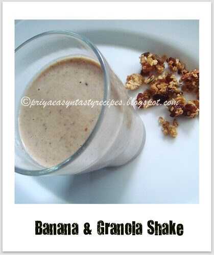 Banana & Homemade Granola Shake