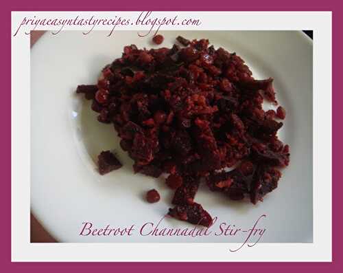 Beetroot Channadal Stir-fry