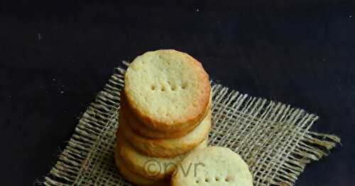 Biscuit Sablés/Eggless French Shortbread Biscuits