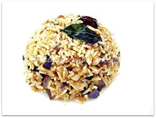 Brinjal,Garlic & Sesame Powder Rice
